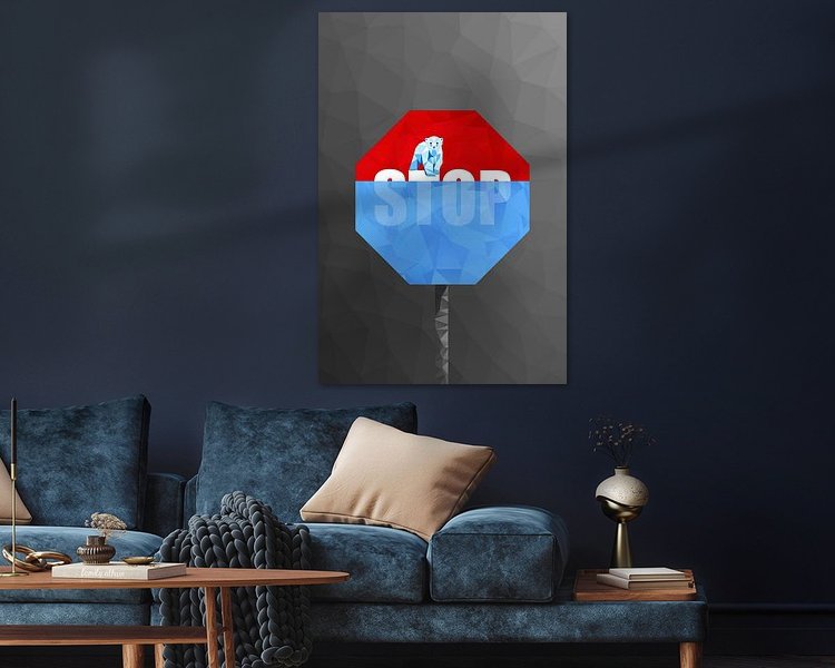 Voorbeeld van het werk in een kamer