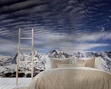 Schapenwolken boven Eiger, Mönch en Jungfrau van Bettina Schnittert