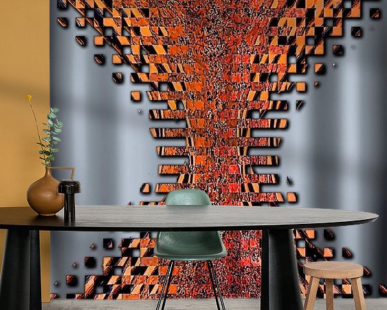 Voorbeeld van het werk in een kamer