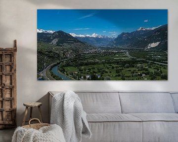 Uitzicht over Sion, Zwitserland