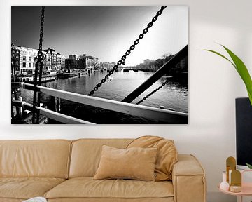 Bridge, Amsterdam (black and white) by Rob Blok