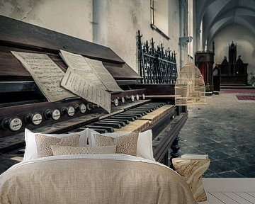 Piano in Verlaten Kerk, België van Art By Dominic