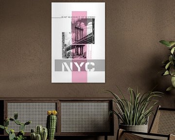 Poster Art NYC Manhattan Bridge
