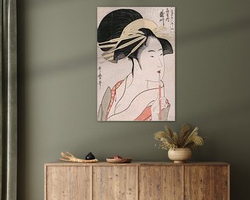 Kitagawa Utamaro. De courtisane Takigawa van Ogiya