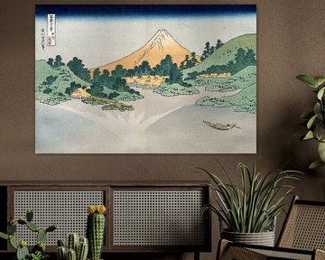 Katsushika Hokusai. De oppervlakte van Lake Misaka in de provincie Kai