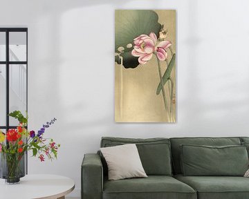 Lotus met vogel, Ohara Koson