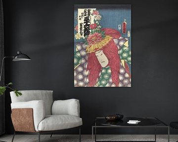 Pioenrozen van Shakkyo, Kunisada (I) , Utagawa
