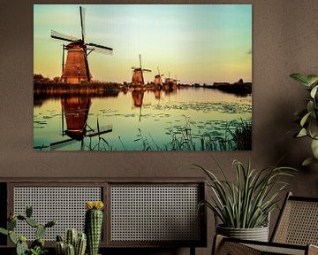 Windmills in Kinderdijk / Netherlands by Pierre Wolter