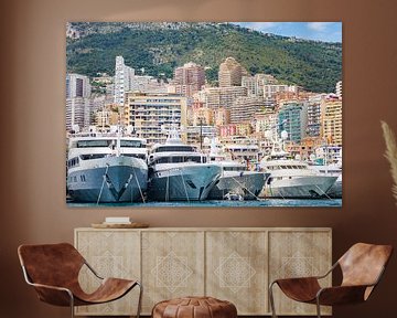 De haven van Monaco tijdens een Grand Prix wedstrijd van Michiel Ton