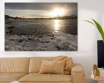 Schnee am Rhein
