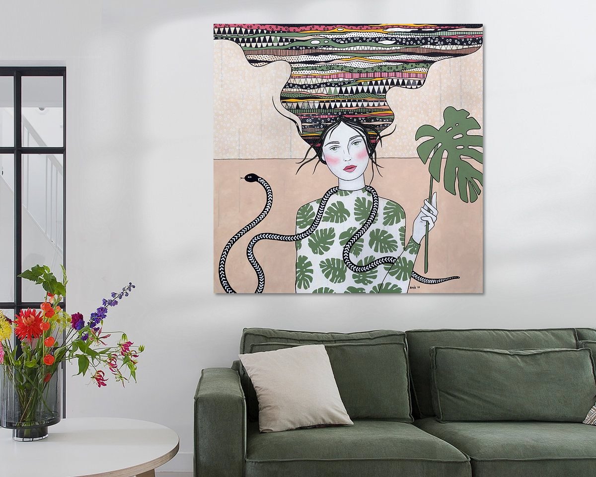 Voorbeeld van het werk in een kamer
