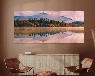 Herfst bij  Connery Pond in Adirondacks State Park van Henk Meijer Photography