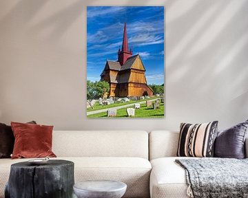 De staafkerk van Ringebu in Noorwegen