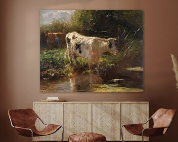 Kuh auf der Grabenseite, Willem Maris