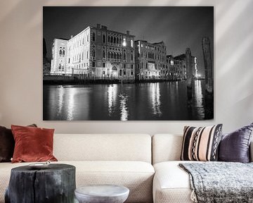 Venise Canal Grande dans la nuit. sur Karel Ham