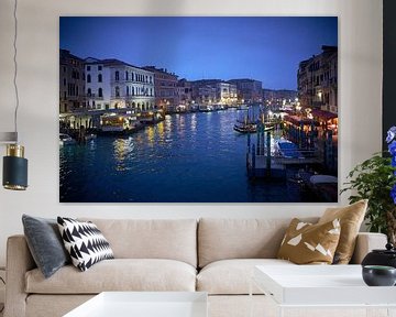 Venise Canal Grande dans la nuit sur Karel Ham