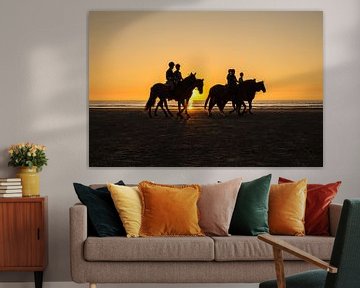Paarden op het strand van Melissa Wellens