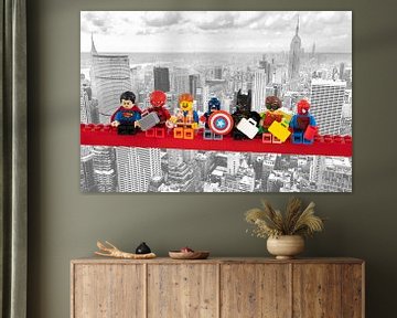 Lunch atop a skyscraper Lego edition - Super Heroes - Men - New York van Marco van den Arend