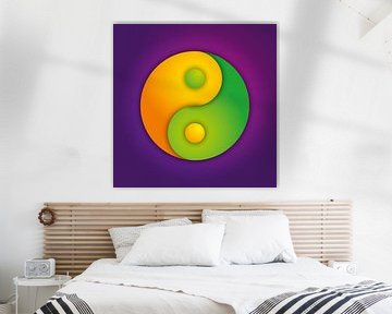 Vibrant Yin-Yang Symbol van Jörg Hausmann