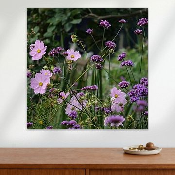 Fleurs violettes et roses sur Daan Hartog