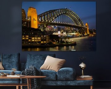 Sydney Harbour Bridge by night fall von Cathy Janssens