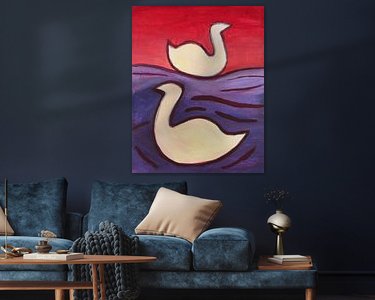 Voorbeeld van het werk in een kamer