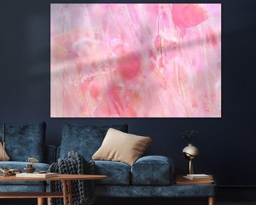Roze Klaprozen Veld | Artistieke Natuurfotografie van Nanda Bussers