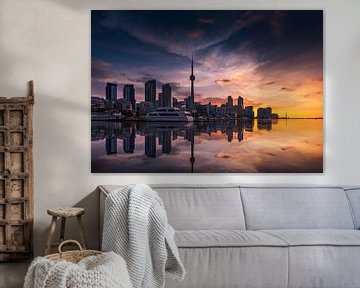 Toronto Skyline bij zonsopkomst van Remco Piet