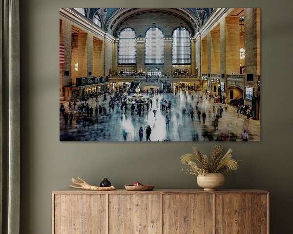 De tijd gaat voorbij in Grand Central Station, New York