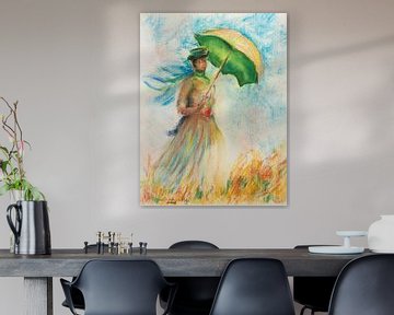 La femme au parasol / Vers Monet 1 sur Ineke de Rijk