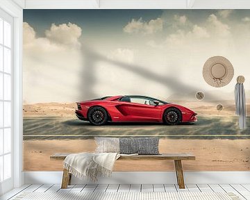 Lamborghini Aventador S Roadster vs Desert roads II by Dennis Wierenga