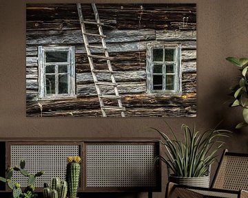 Maison de bois abandonnée en Biélorussie