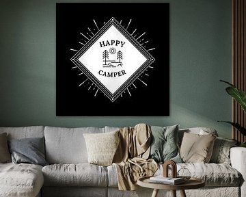 Happy Camper Camping Camp Zelt Geschenk von Felix Brönnimann