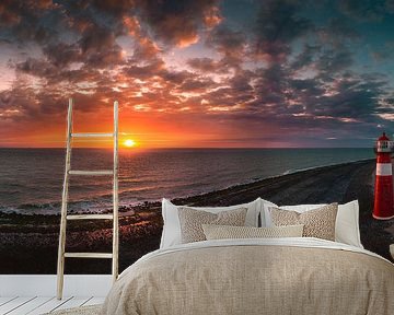 Westkapelle lighthouse sunset 3 by Andy Troy