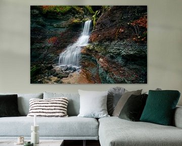 Chute d'eau dans les gorges de la Wieslaufschlucht sur Max Schiefele