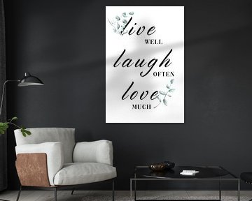 Live Laught Love Poster by Felix Brönnimann