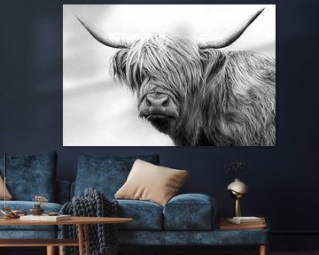 Hochland Rind Highland Lustig von Poster Art Shop