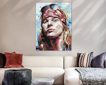 Axl Rose (Guns N' Roses) painting by Jos Hoppenbrouwers