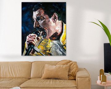 Freddie Mercury peinture sur Jos Hoppenbrouwers