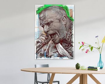 Keith Flint (the Prodigy) pop art by Jos Hoppenbrouwers