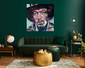 Jimi Hendrix schilderij van Jos Hoppenbrouwers