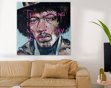 Jimi Hendrix schilderij van Jos Hoppenbrouwers