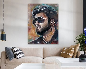 George Michael painting by Jos Hoppenbrouwers