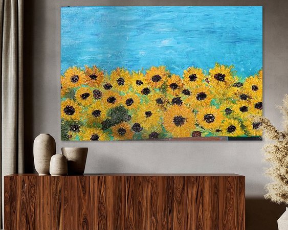 Voorbeeld van het werk in een kamer