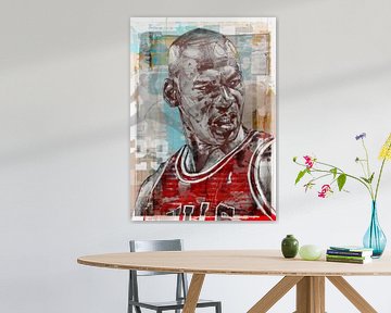 Michael Jordan pop art van Jos Hoppenbrouwers