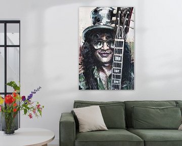 Slash (Guns N' Roses) schilderij van Jos Hoppenbrouwers
