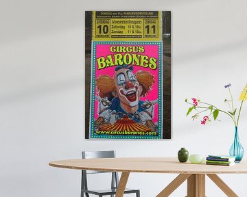 circus poster met clown van Frans Versteden