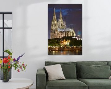 Kölner Dom in Köln bei Nacht von Werner Dieterich