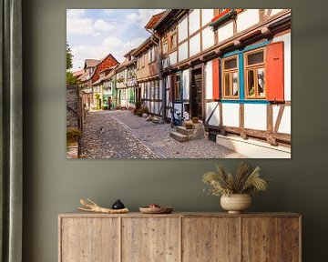 Typical half-timbered houses in Quedlinburg by Werner Dieterich