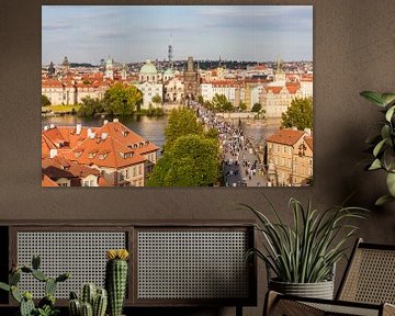 Cityscape of Prague with Charles Bridge by Werner Dieterich